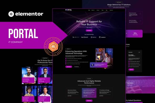 Portal – IT Firm Elementor Template Tools