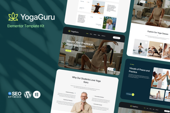 YogaGuru – Yoga Coach & Studio Elementor Template Kits