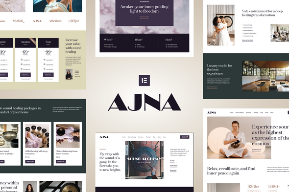 Ajna – Sound Therapeutic & Music Remedy Elementor Agreeable Template Package