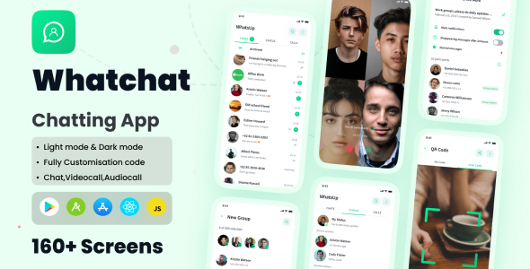 Whatchat – Chatting App React Native Expo Ui Bundle