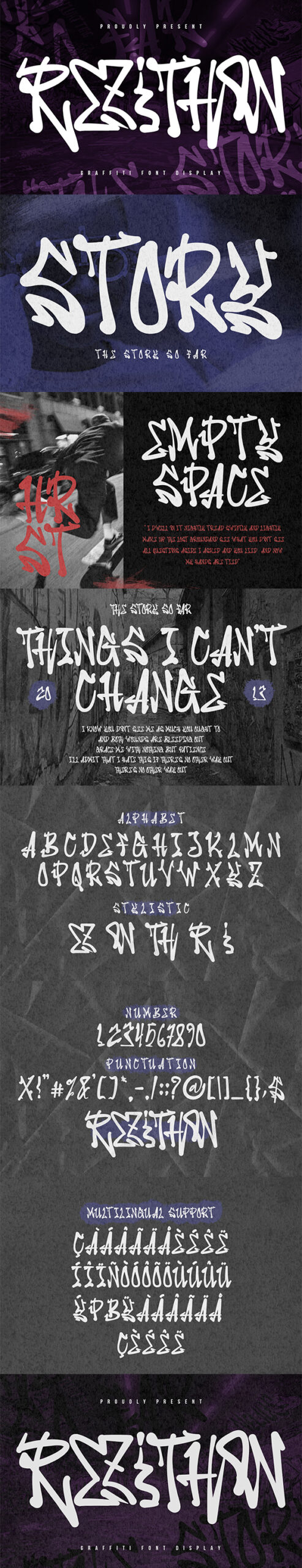 Rezithon Graffiti Checklist Font