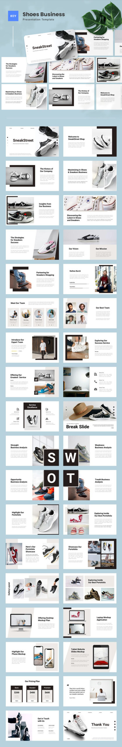 Sneak Avenue – Sneakers Substitute Keynote Template