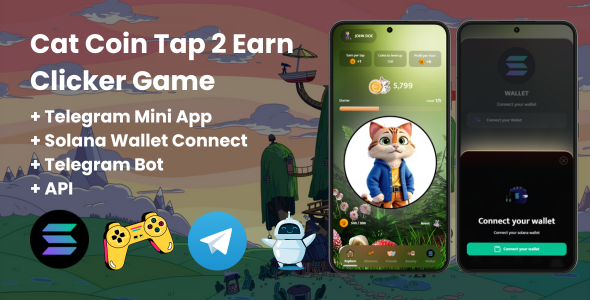 Cat Coin Faucet-2-Perform Clicker Recreation With Telegram Mini App + API + Bot + Solana Pockets Be part of