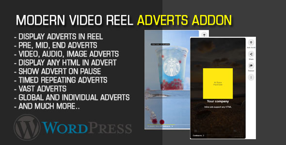 In mannequin Video Reel Adverts AddOn for WordPress