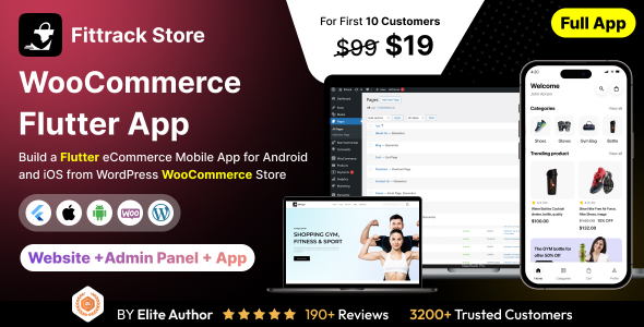 Fittrack Retailer App – E-commerce Retailer app in Flutter 3.x (Android, iOS) with WooCommerce Fleshy App