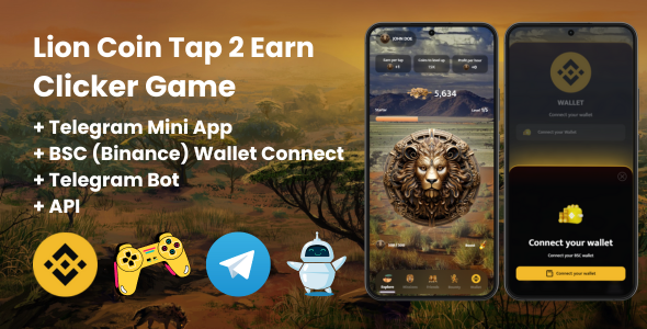 Lion Coin Faucet-2-Possess Clicker Sport With Telegram Mini App + API + Bot + BSC (Binance) Pockets Be part of