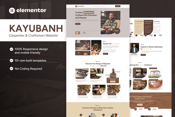 Kayubanh – Chippie & Craftsman Elementor Template Tools