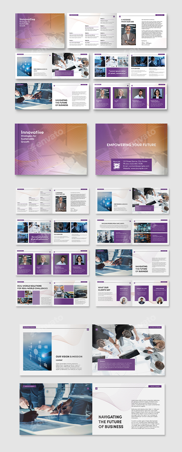 Panorama A5 Brochure Template