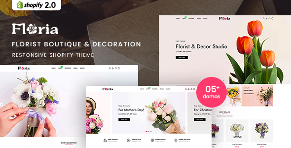 Floria – Florist Boutique & Decoration Retailer Shopify 2.0 Theme