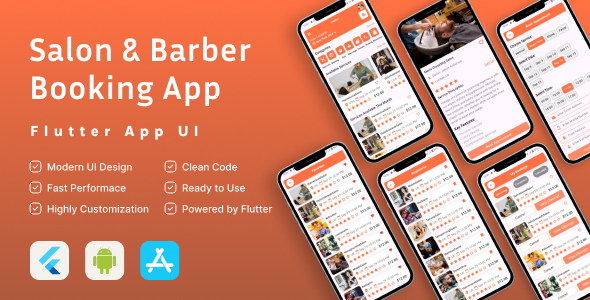 Salon & Barber Reserving Flutter Ui Bundle