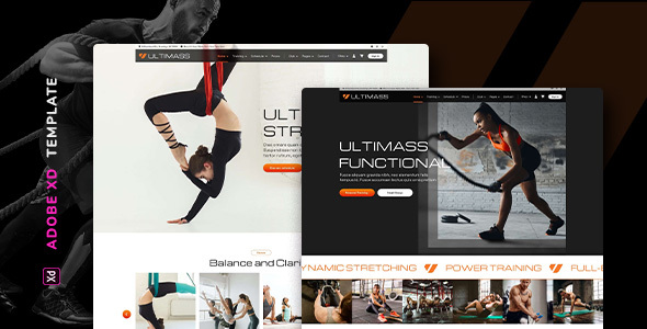 Ultimass – Sport Membership Template for Adobe XD