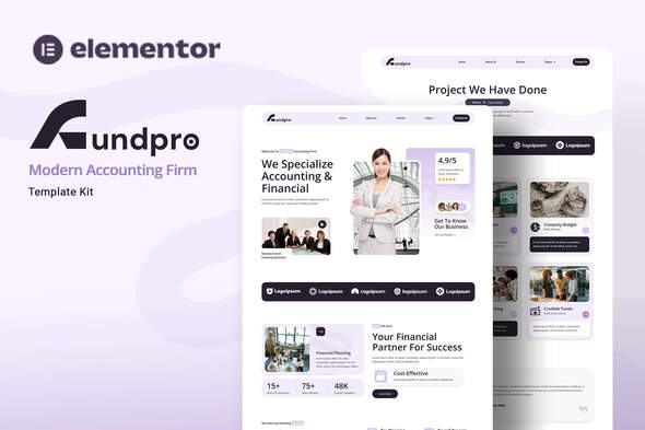 Fundpro – Updated Accounting Firm Elementor Template Tools