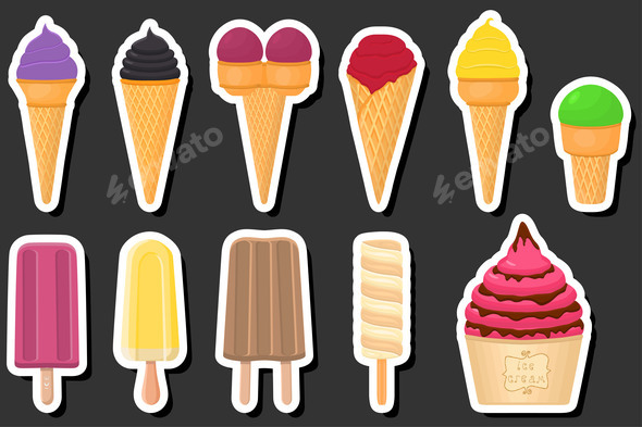 Illustration on Theme Huge Equipment Ice Cream Popsicle