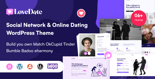 LoveDate – Social Relationship Group WordPress Theme