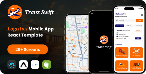 Tranz Swift | Logistics Cell App | React Native Expo Template