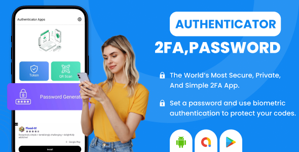 2FA Authenticator – Two Part Auth – 2FA OTP Password – 2FA QR Code Scanner