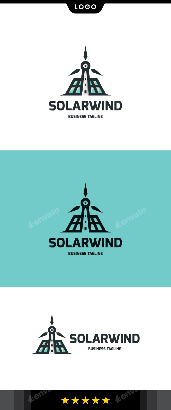 Photo voltaic Wind Emblem Template