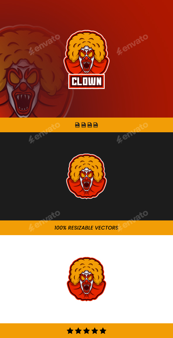 Clown esport brand – mascot esport brand