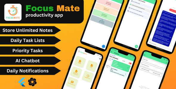 Focus Mate – Productiveness App with AI Flutter app