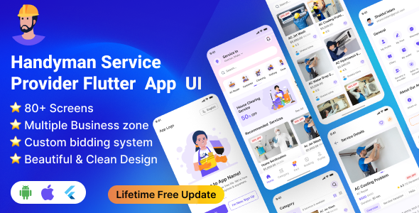 Handyman Service  Supplier Flutter  App  UI Equipment