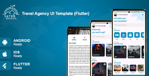 Yatra Journey – Journey Firm UI Template (Flutter)