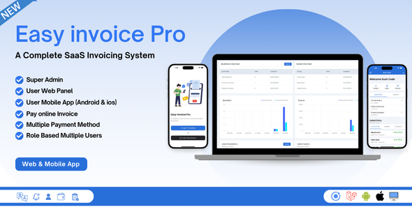 Clear-gash Bill Professional – SaaS invoicing machine (ionic 6 & Laravel) Web and Cell App (Android & ios)