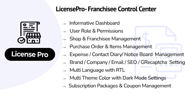 LicensePro SaaS – Franchisee Modify Coronary heart