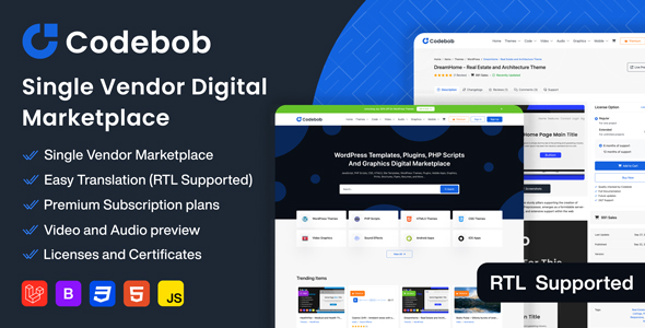 Codebob – Single-Vendor Digital Market