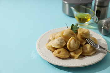 Dumplings, idea of tasty meals, dough meals