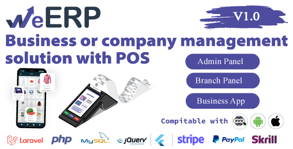 WeERP – Business or agency administration decision with POS