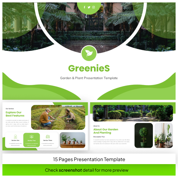 Greenies – Backyard PowerPoint Presentation Template