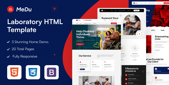 Medu – NDIS Incapacity & Aged Care Service HTML Template