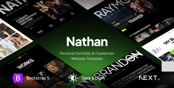 Deepest Resume CV Portfolio Web bid React NextJS Template – Nathan