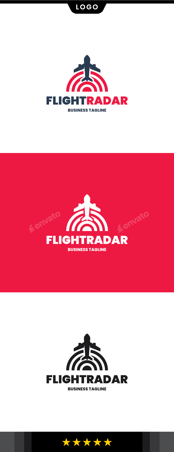 Flight Radar Emblem Template