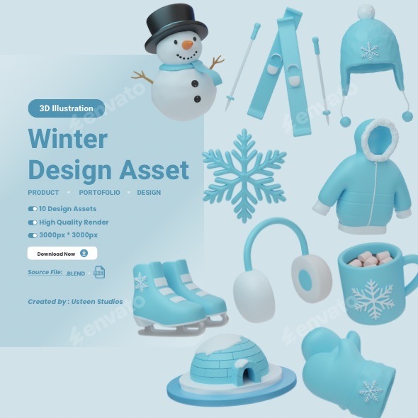 Winter 3D Icons