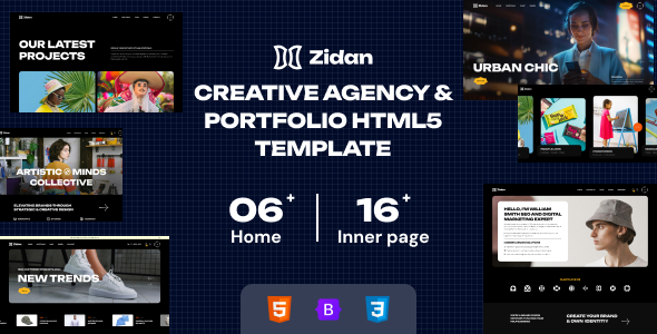 Zidan – Ingenious Firm & Portfolio HTML5 Template