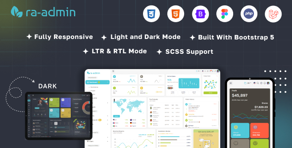 Ra-admin Boostrap, PHP, Laravel & Figma Admin Dashboard Template