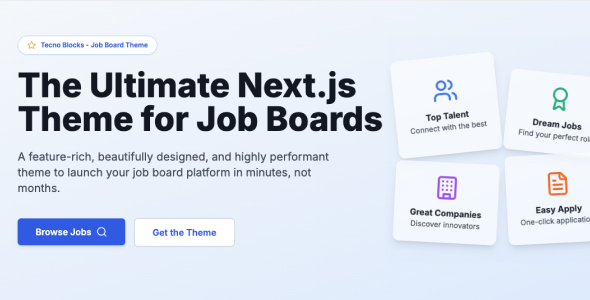 Tecno Blocks – Job Board Theme | The Final Next.js Theme for Job Boards