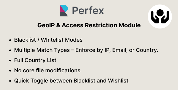 GeoIP & Web correct of entry to Restriction Module for Perfex CRM (Limit by IP, Nation, or Email)
