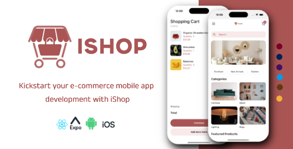 Ishop – Unique Expo Ecommerce App Template (React Native UI Kit)