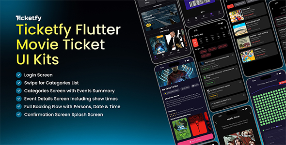 Ticketfy Reserving Online Ticket Flutter Utility UIKit