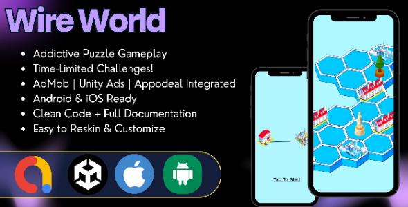 Wire the World – Unity Puzzle Recreation (AdMob,Unity Ads,Appodeal, iOS & Android)
