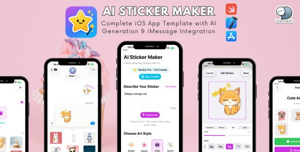AI Sticker Maker – Total iOS App Template with AI Expertise & iMessage Integration