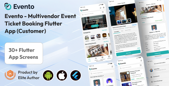 Evento Buyer App – Multivendor Tournament Designate Reserving Flutter App