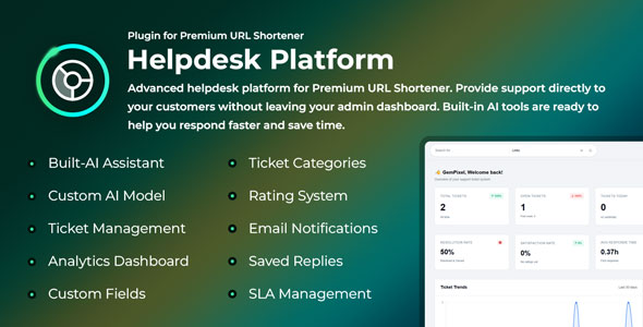 Helpdesk Platform – Plugin for Top rate URL Shortener