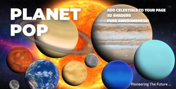 Planet Pop – Embed Real looking Solar & Planets on Any Page