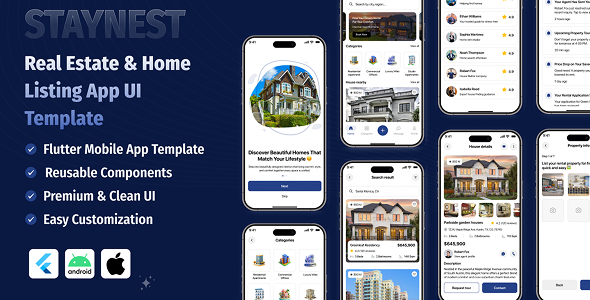 Staynest – Exact Estate & Home Record App UI Template