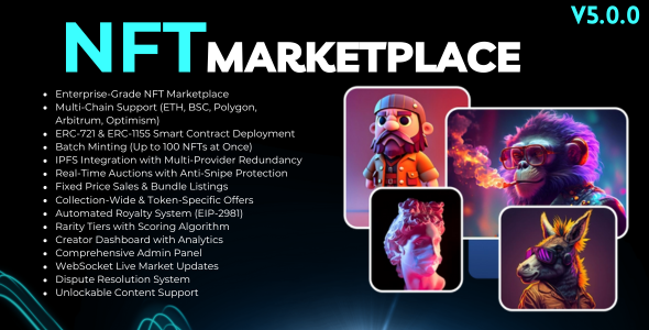 NFT Marketplace Addon For Bicrypto & Ecosystem & Pockets Connect