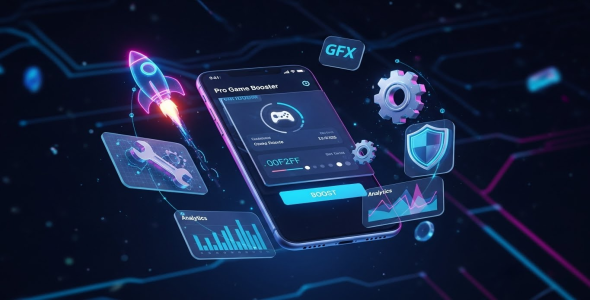 Pro Game Booster – Closing Performance & GFX Tool with Cyberpunk Theme