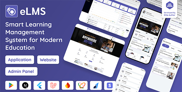 eLMS – On-line Finding out Administration Blueprint LMS | Flutter App with Laravel Admin Panel | Subsequent.js Web